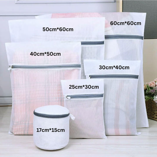 MADAME GONGO Wäschenetz 6er Set – Wäschesäcke für Waschmaschine & Trockner, ideal für Pullover, Hemden, BH, Blusen, Strümpfe, Unterwäsche, Socken, Babywäsche – Schutz vor Beschädigung & Verformung