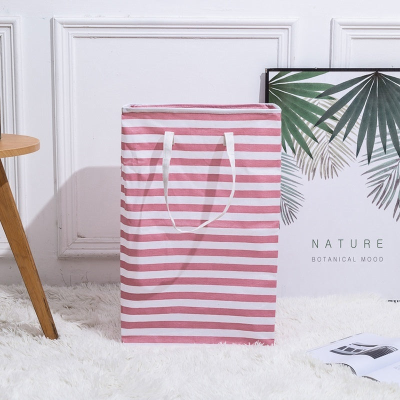 Faltbarer, feuchtigkeitsbeständiger Wäschekorb mit Streifen, Schmutzwäschekorb