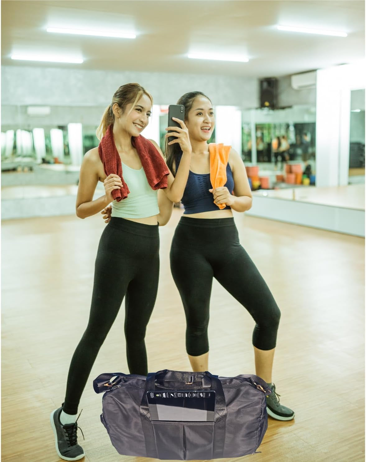 Sport & Reisetasche Schwarz, Sport Duffel Bag Mit Schuhfach & Nass Fach, Wasserdichte Sporttasche, Große Gepäcktasche Für Teenies, Herren & Damen, Fitness, Urlaub & Reisen